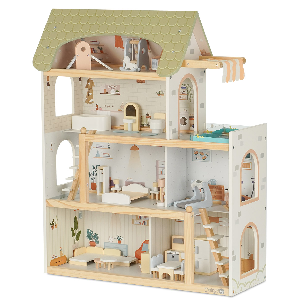 בית בובות מאובזר וילה אורבנית מעץ דייניז – Dainy’s Wooden Urban Villa Doll House בית בובות מאובזר וילה אורבנית מעץ דייניז – Dainy’s Wooden Urban Villa Doll House