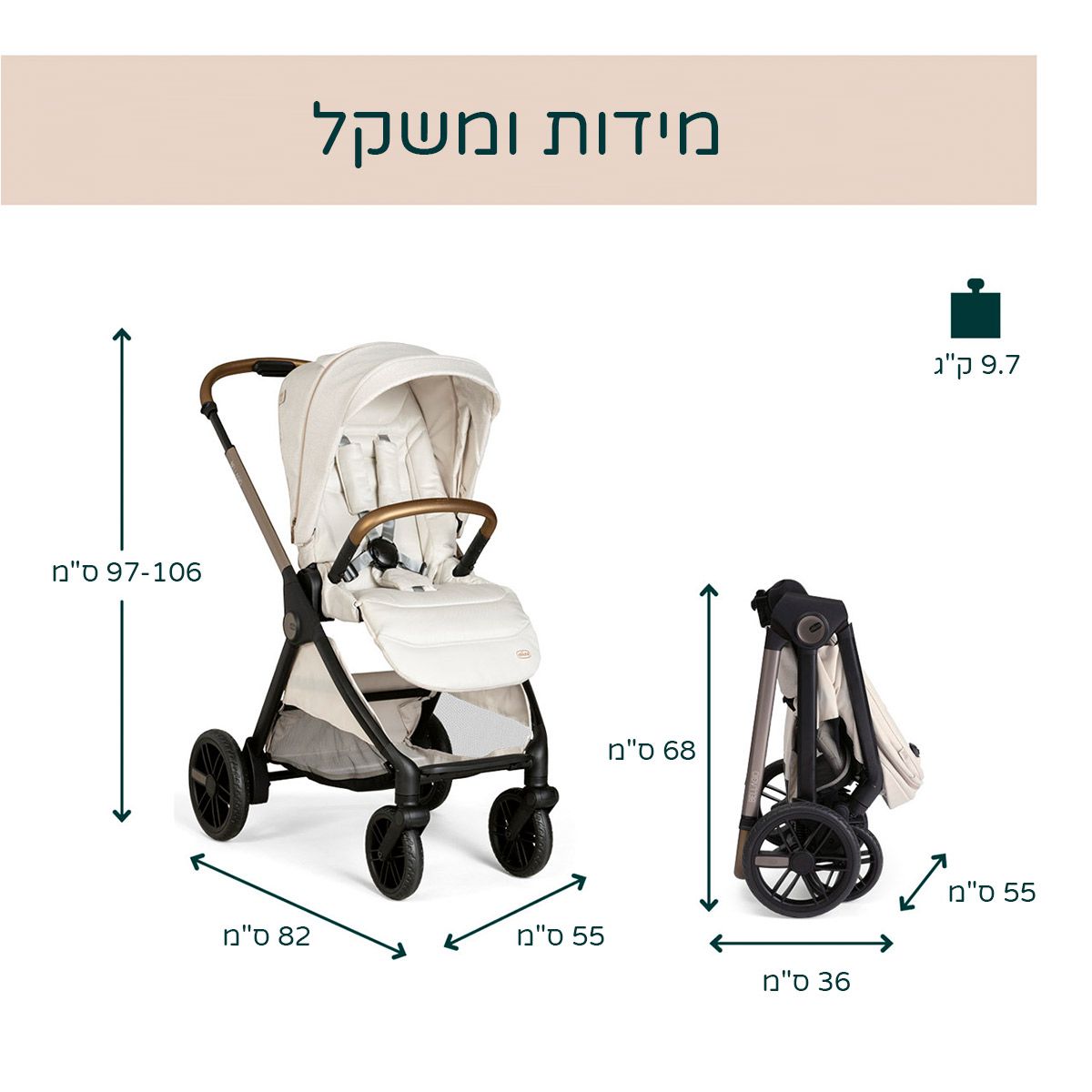 ���� ������ ����� ������ � Chicco Bellagio Stroller Amber Glow