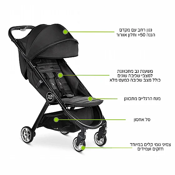 ���� ����� ���� ���� ��� 2 ���� ��� Baby Jogger City Tour� 2 Pitch Black