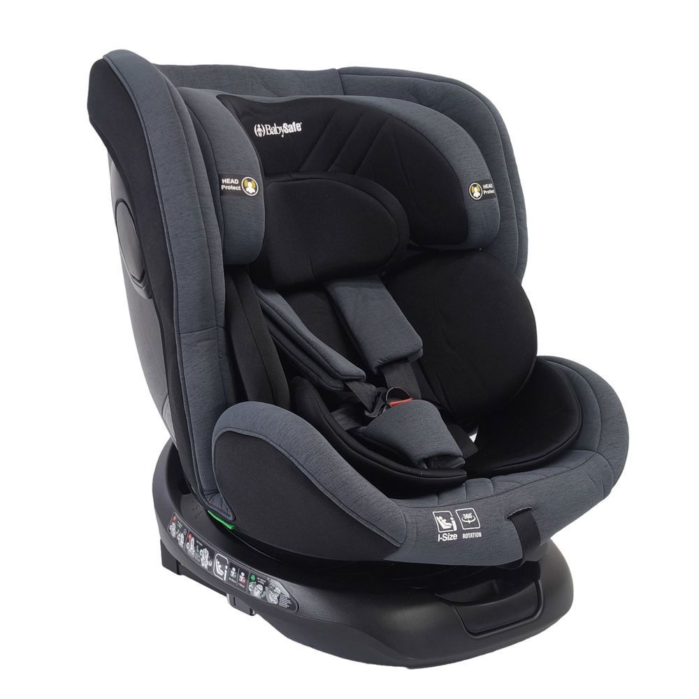 כיסא בטיחות בתקן EverRide I-SIZE מסתובב 360? מבית BabySafe - אפור כיסא בטיחות בתקן EverRide I-SIZE מסתובב 360? מבית BabySafe - אפור